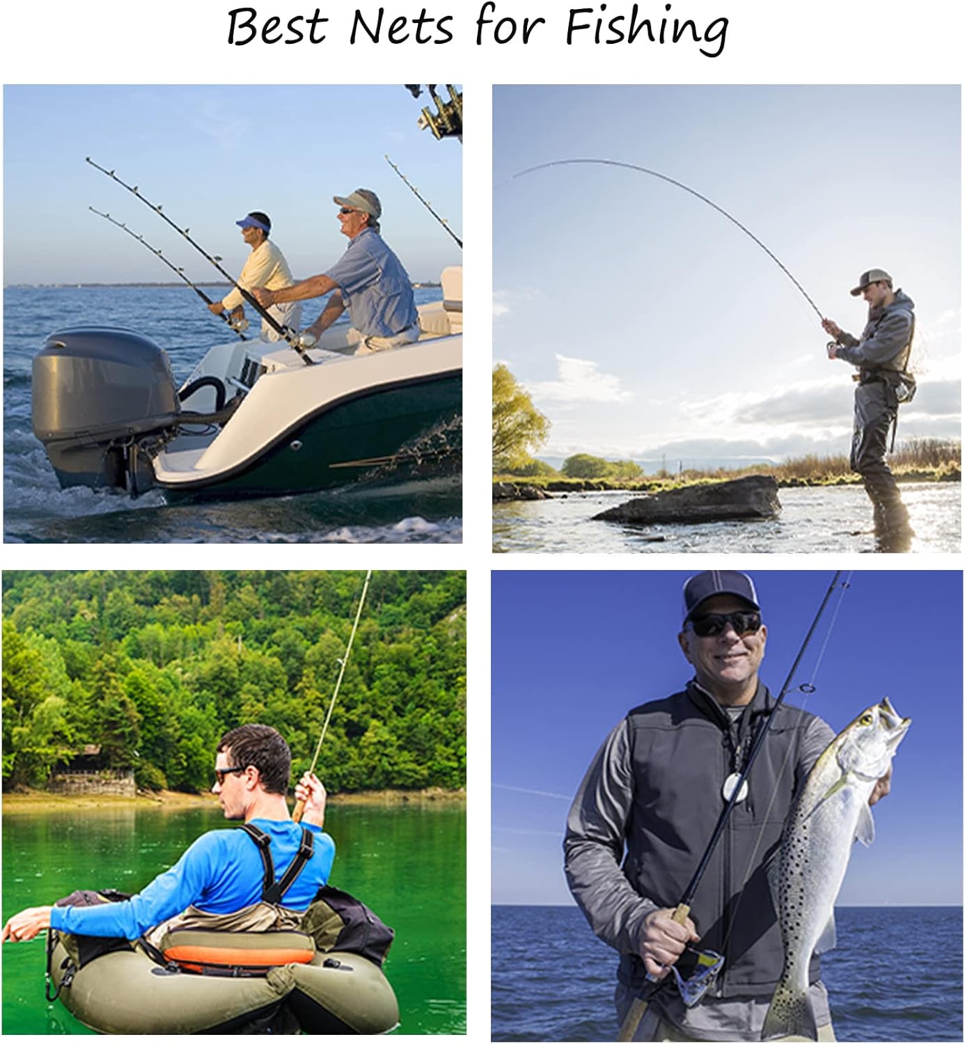 Fly Fishing Landing Net Trout Fishing Net, Soft Rubber Catch and Release Fish Net with Wooden Handle Frame, Gifts for Him - Image 6